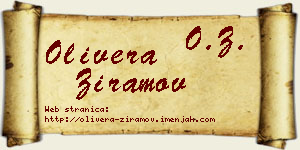 Olivera Ziramov vizit kartica
